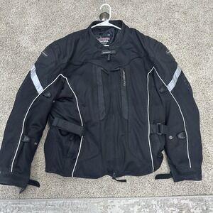 Tourmaster Sonora 3/4 Air Men's XXL /48 Black Textile Motorcycle Jacket W/ Liner